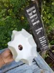 Draped opaline lampshade