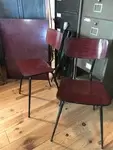 Ebony red Rotub table and chairs