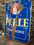 Enamel sign beer Perle Alsace