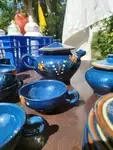 Enameled tea set