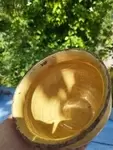 Enamelled jam jar