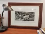 Engraving of Barges on Oyster Park 