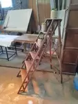 Vintage wooden stepladder from the 1950s