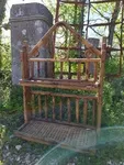 Rattan wall shelf
