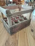 Evian wooden bottle crate