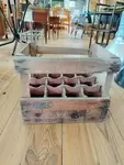 Evian wooden bottle crate