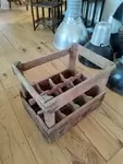 Evian wooden bottle crate