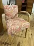 Coral tapestry bridge chair 