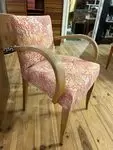 Coral tapestry bridge chair 