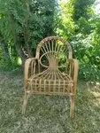 Vintage rattan armchair