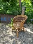 70s rattan children's armchair