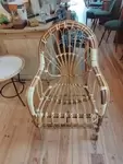 Vintage rattan armchair