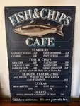 Fish and chips hand painted panel