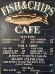 Fish and chips hand painted panel