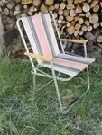 Folding aluminum armchair