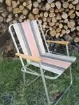 Folding aluminum armchair