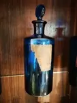 Gentian blue glass pharmacy jar