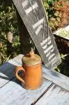 Glazed stoneware milk jug