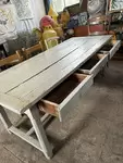 Large antique workshop table 