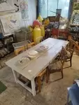 Large antique workshop table 