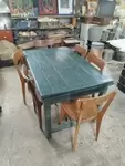 Green farmhouse table