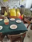 Green farmhouse table