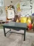 Green farmhouse table