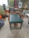 Green farmhouse table