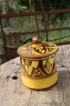 Hand painted ceramic pot 