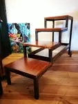 Handmade metal footstool unique piece