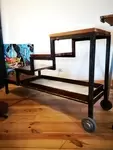 Handmade metal footstool unique piece