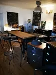 Industrial dining table