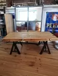 Table basse industrielle métal et bois 