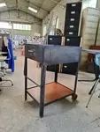 Industrial metal workshop trolley