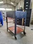Industrial metal workshop trolley