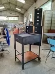 Industrial metal workshop trolley