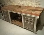 Industrial style carpenter workbench