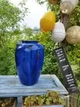 Cobalt blue garden jar