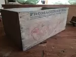 Laughing Cow wooden crate