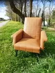 Leatherette armchair from the 60s and 70s 