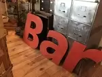 Metal letters bar sign