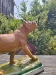 Lioness plaster Gaggini 20th century
