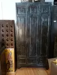 Locker room with three riveted doors and pressed sheet metal