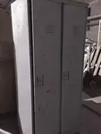 Locker room with two metal doors