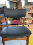 Set of mid-century black leatherette chairs