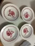 Set of four Sarreguemines plates
