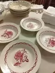 Set of four Sarreguemines plates