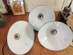 Set of three workshop lampshades 