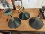 Set of three workshop lampshades 