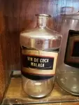 Lot of three glass pharmacy jars 1900